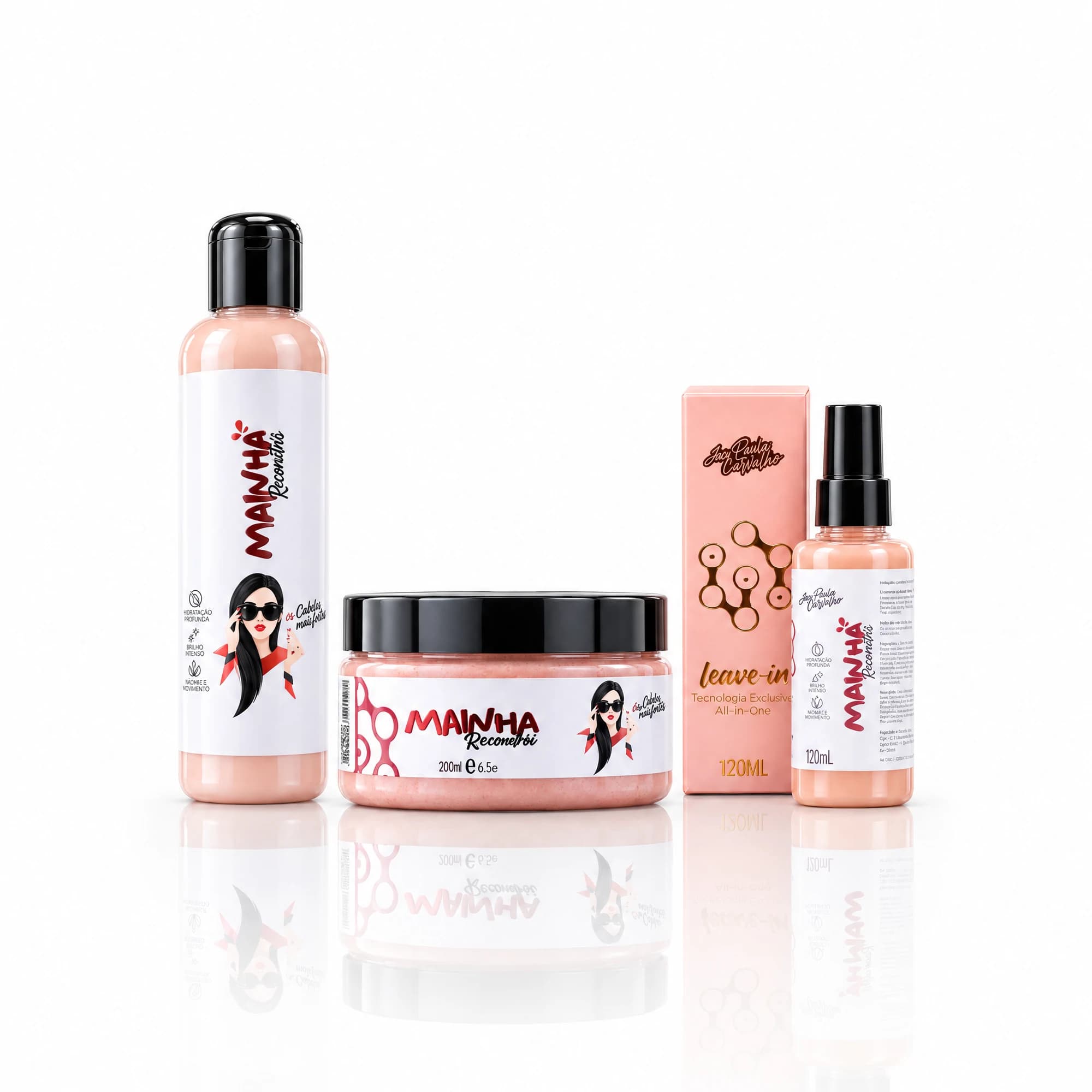 Mainha Reconstrói Home Care Trio Shampoo, Máscara e Leave-in