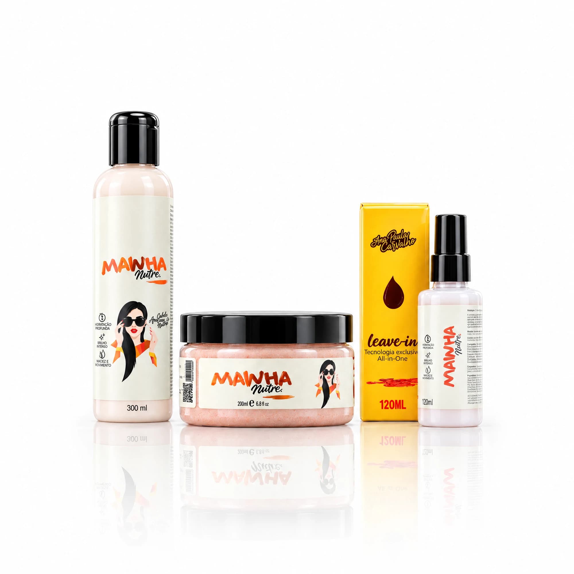 Mainha Nutre Home Care Trio Shampoo, Máscara e Leave-in