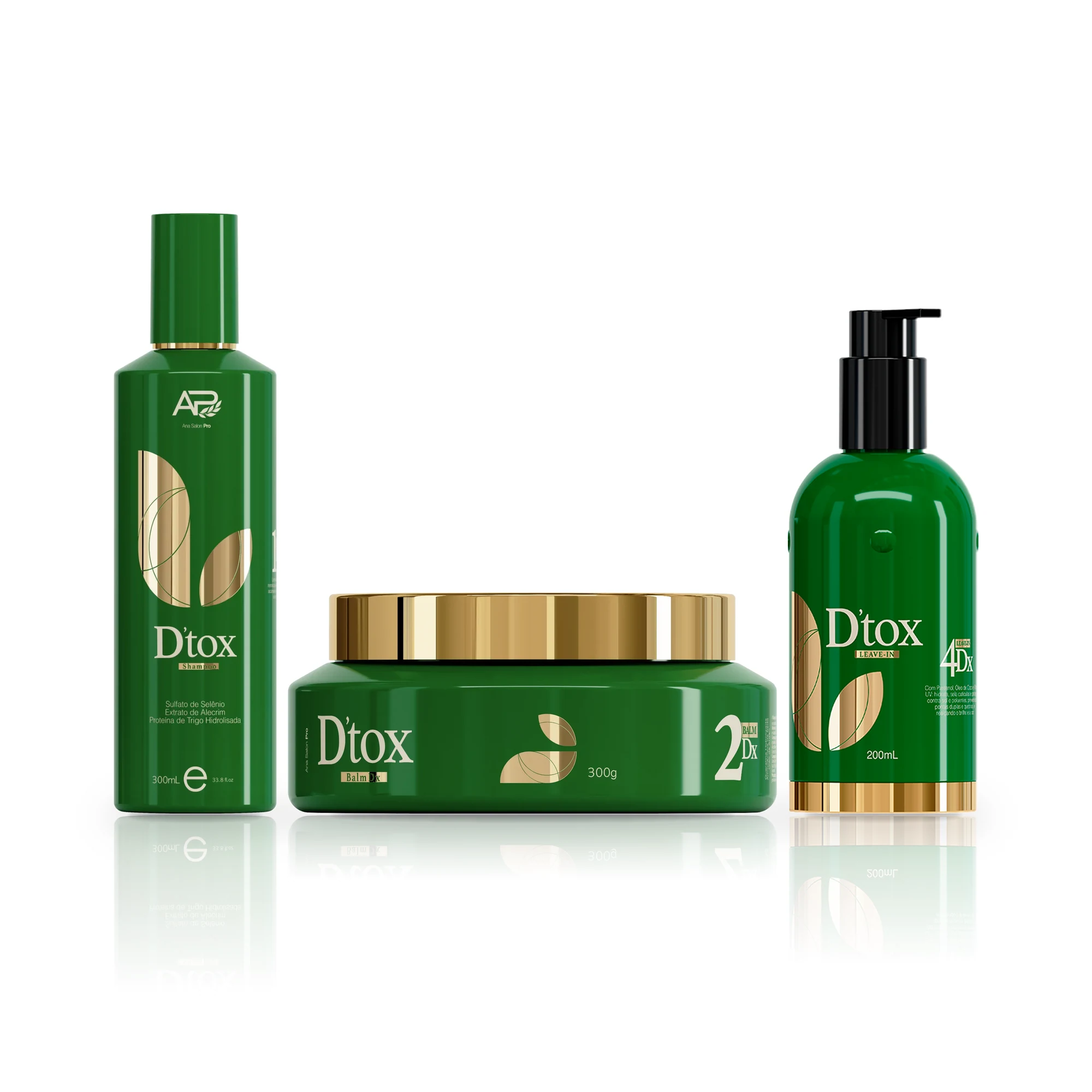 D'Tox Home Care Trio Shampoo, Máscara e Leave-in