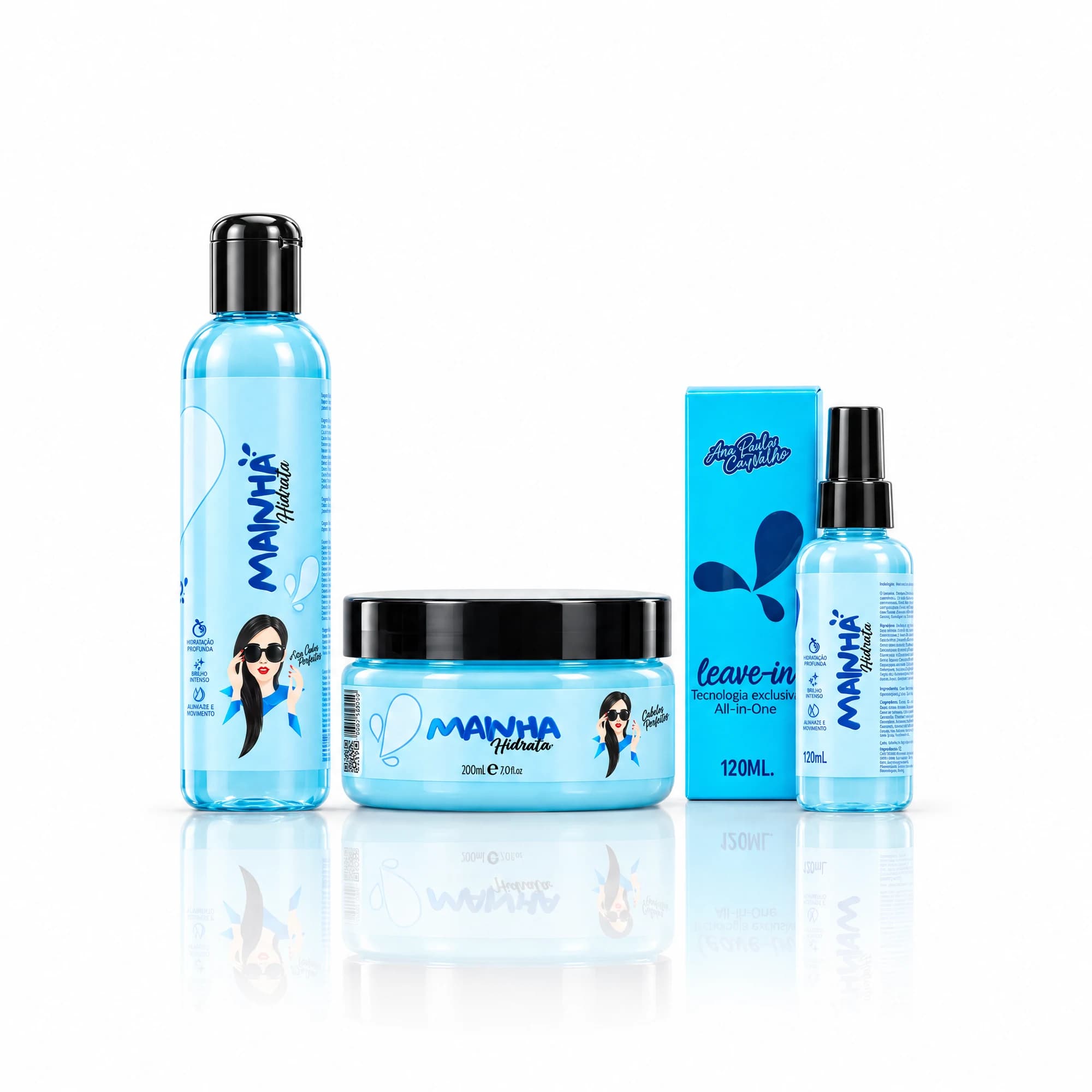 Mainha Hidrata Home Care Trio Shampoo, Máscara e Leave-in