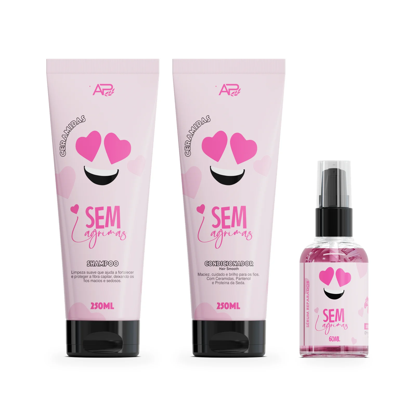 Sem Lágrimas Ceramidas - Kit Shampoo + Condicionador + Sérum Reparador