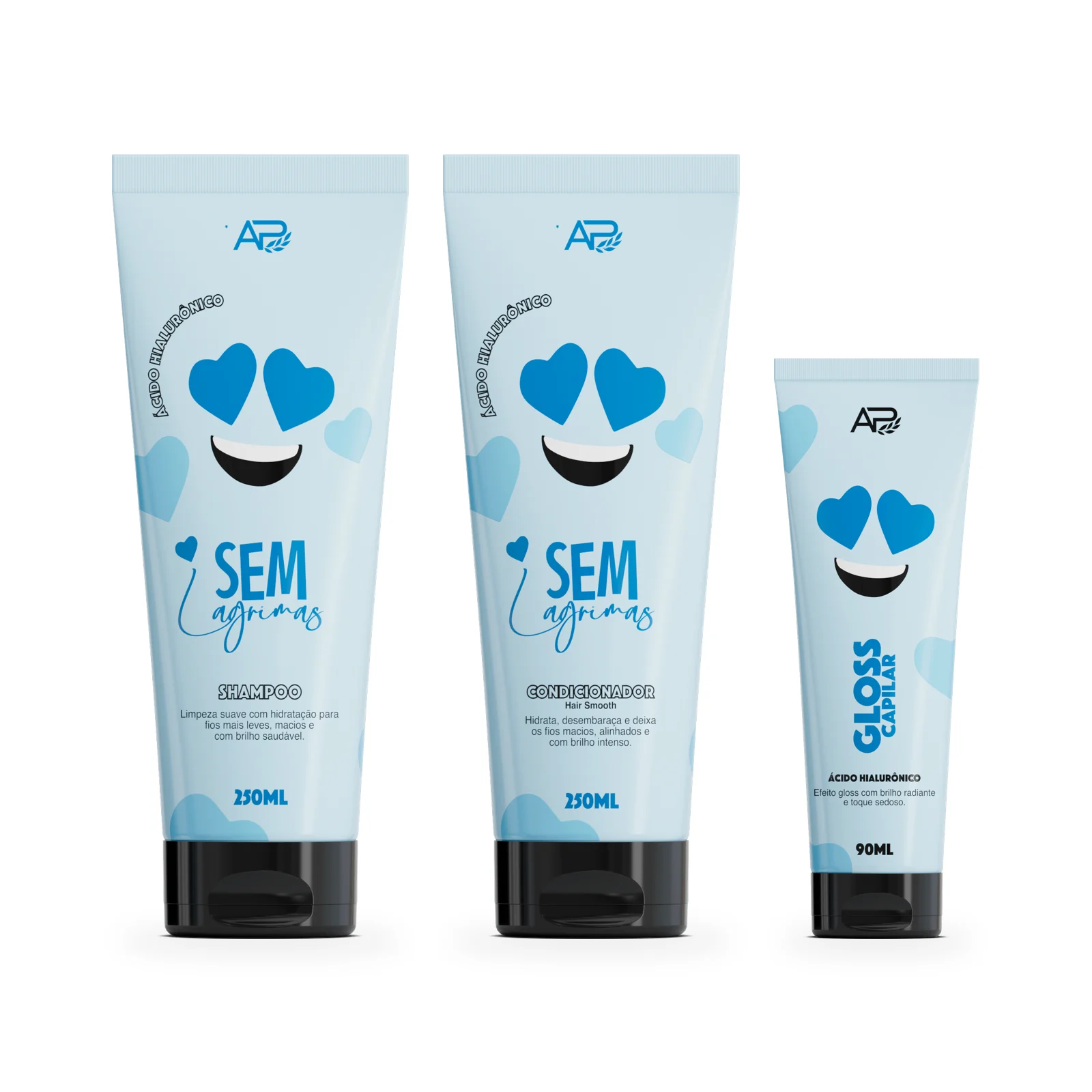 Sem Lágrimas Ácido Hialurônico - Kit Shampoo + Condicionador + Gloss Capilar