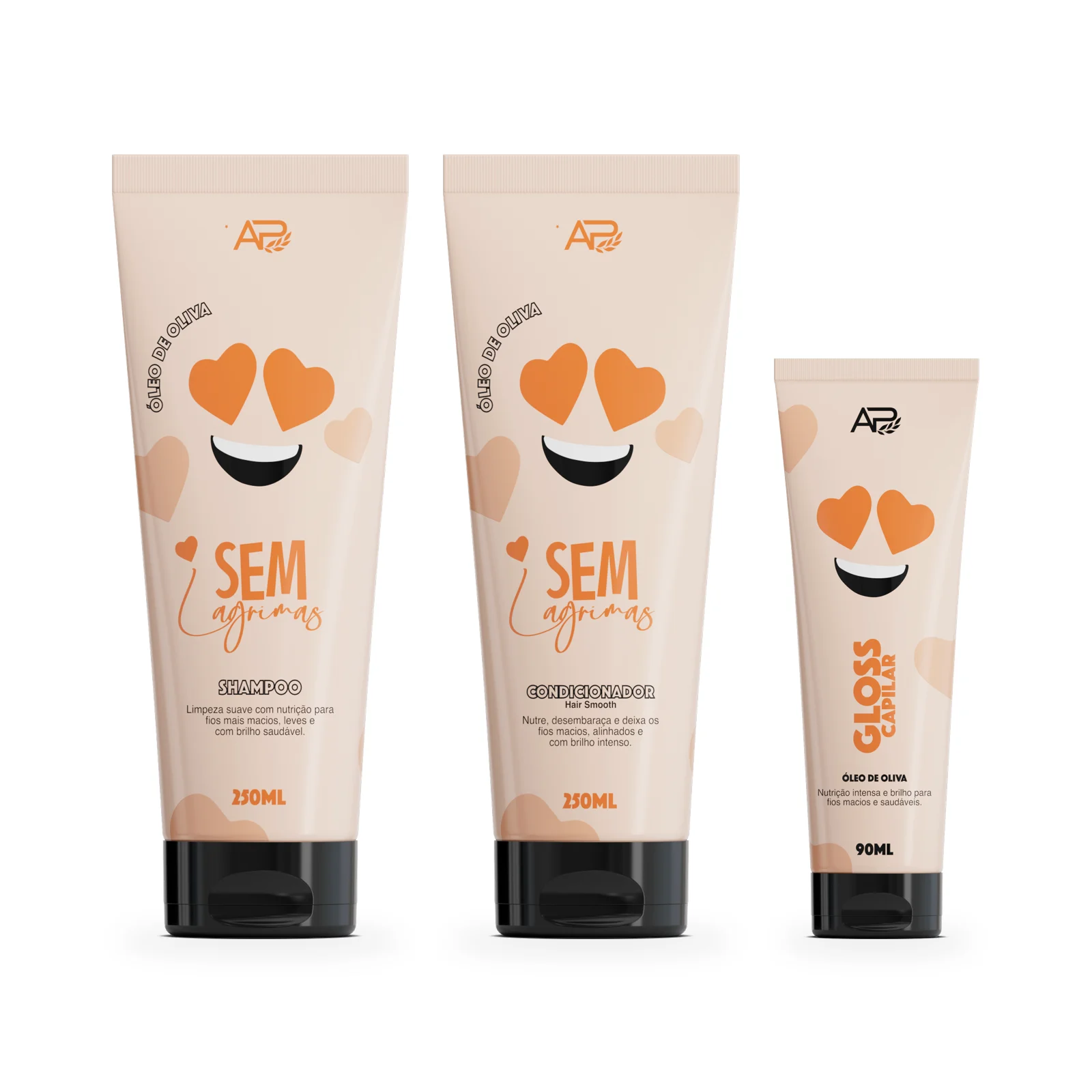 Sem Lágrimas Óleo de Oliva - Kit Shampoo + Condicionador + Gloss Capilar