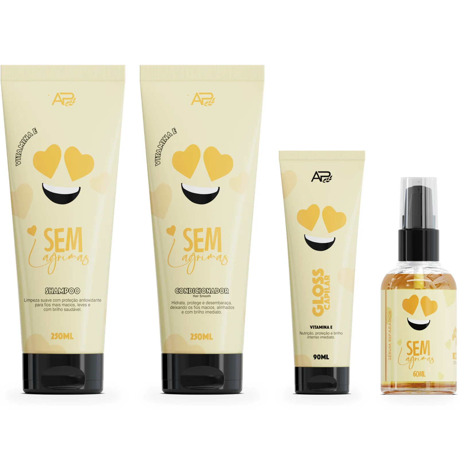Sem Lágrimas Vitamina E - Kit Rotina Completa (4 itens)