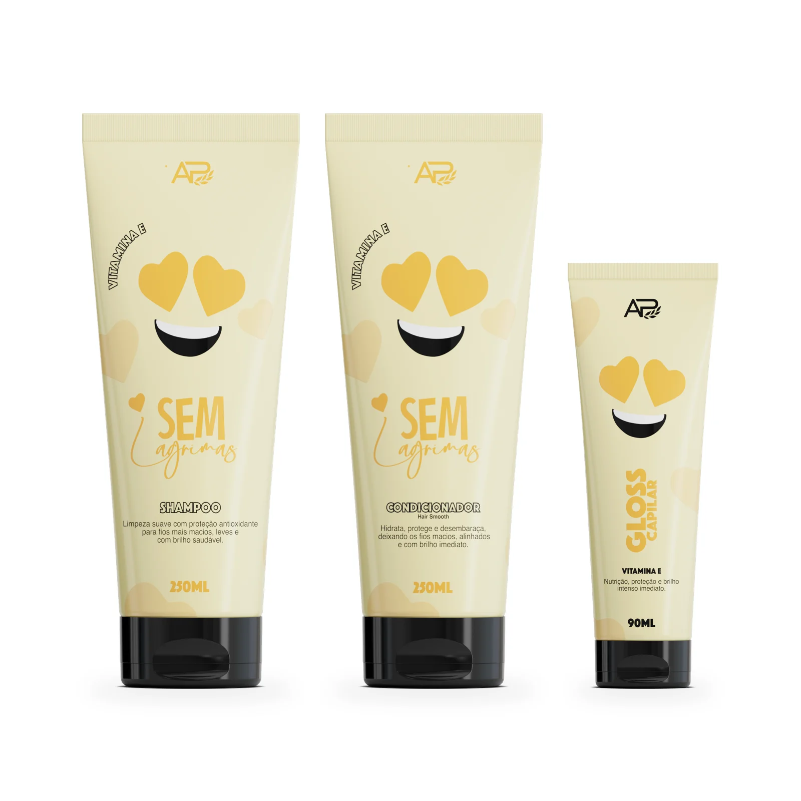 Sem Lágrimas Vitamina E - Kit Shampoo + Condicionador + Gloss Capilar